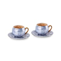 ست قهوه خوری ۲ نفره کاراجا گلوس 90 میلی آبی