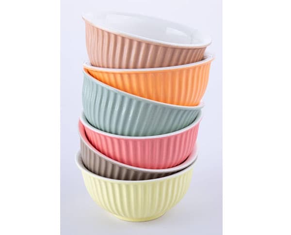 کاسه (پیاله) آبگوشت خوری سرامیکی رنگی پاستیلی(6 عددی)گوزل GUZEL