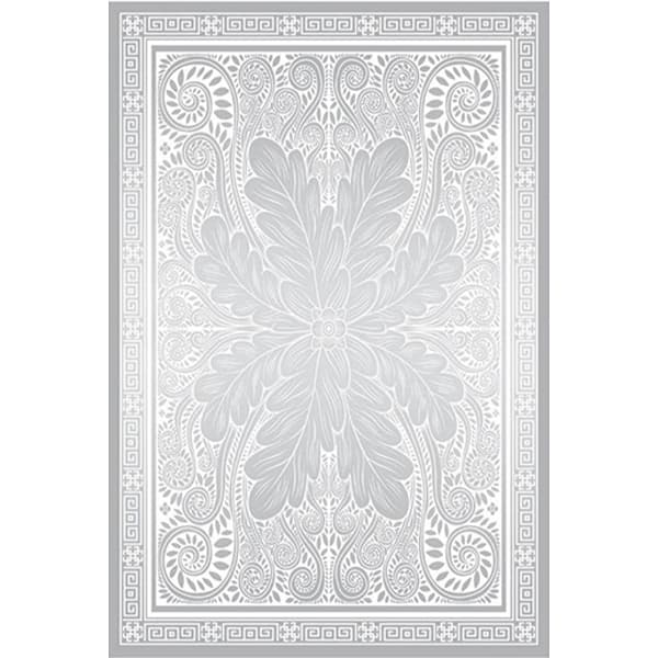 کاور فرش طوسی نگین ترمه مدل 63