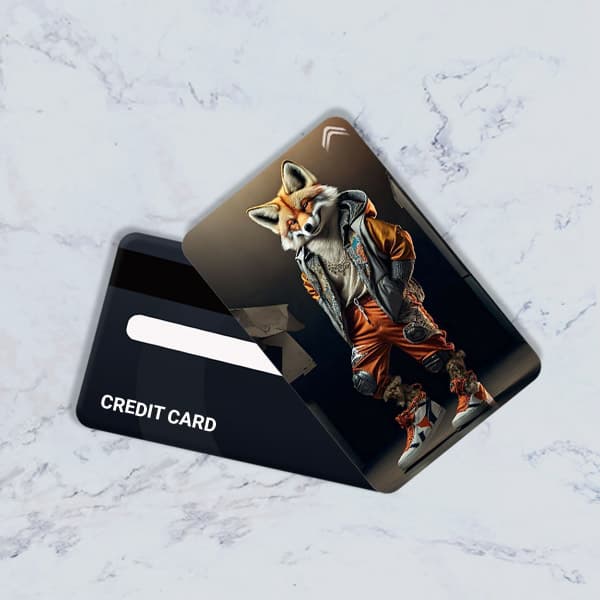 استیکر کارت بانکی مدل روباه کد CAD85-K