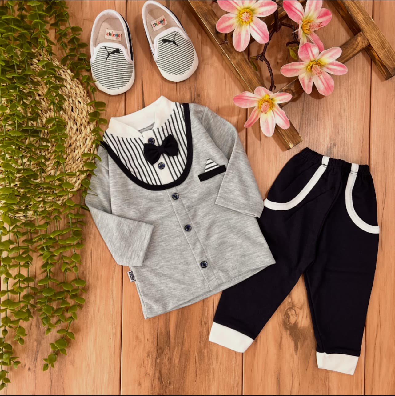 بلوز شلوار یقه پاپیون3026