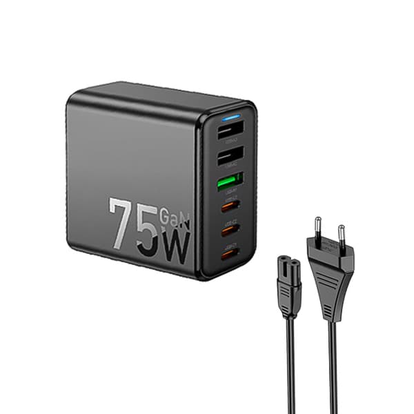 شارژر رومیزی 6 پورت 75W هوکو مدل C133A