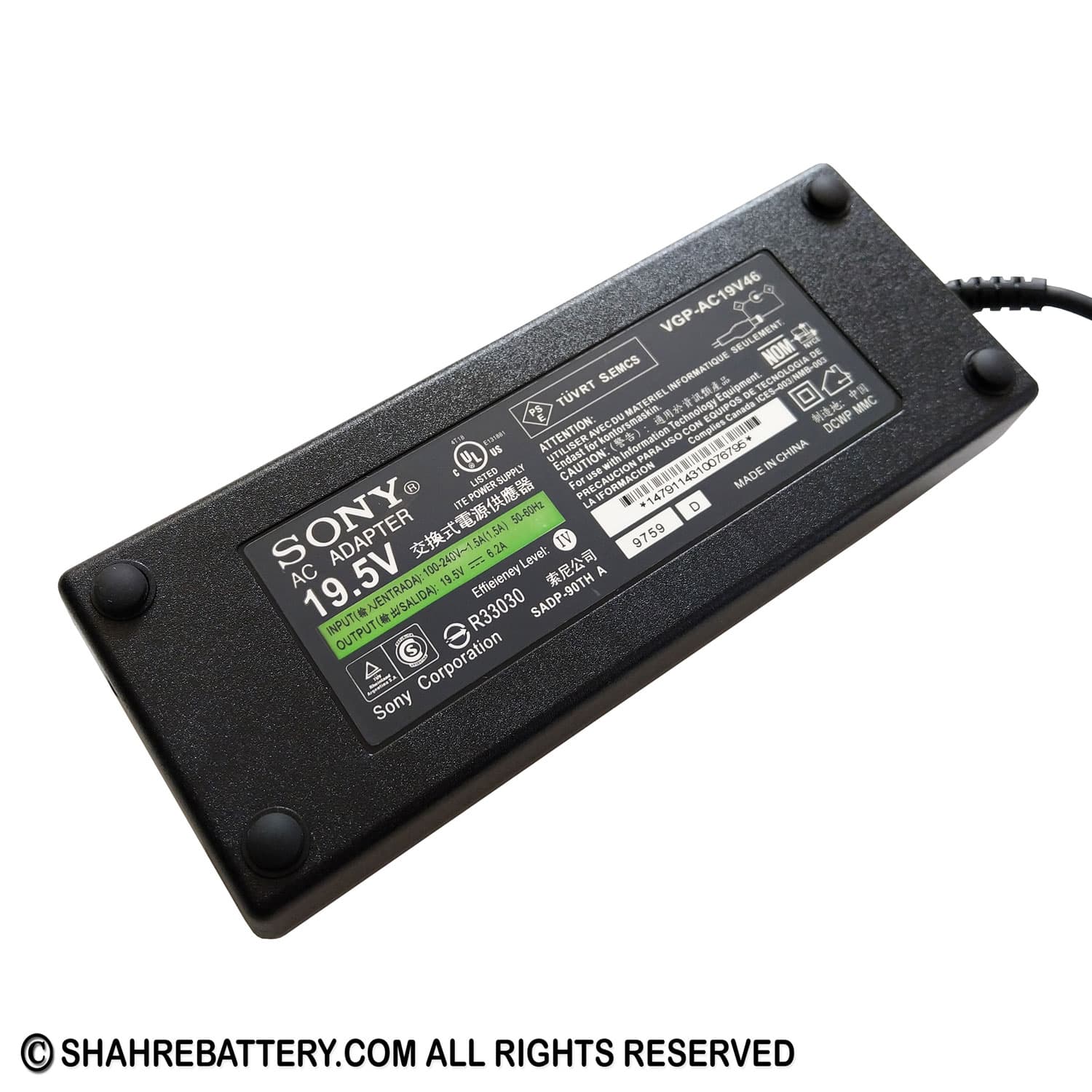 شارژر لپ تاپ سونی Sony 19.5V 6.2A