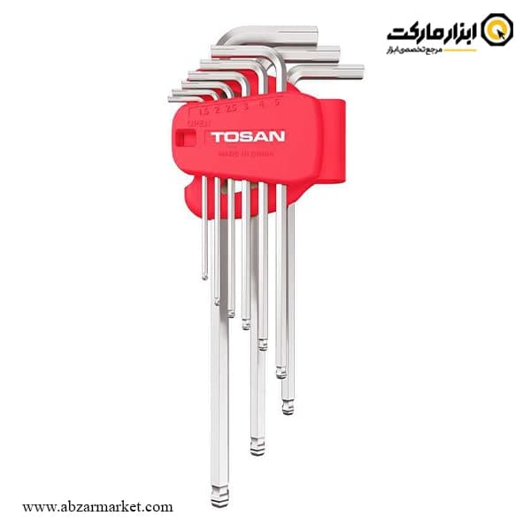 آچار آلن سر گرد توسن کارتی بلند 9 عددی مدل 4181