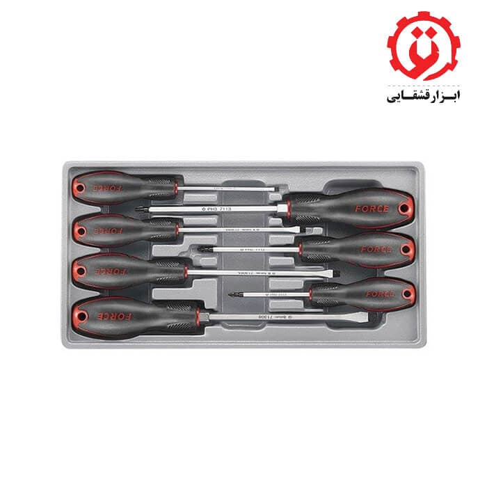 سری پیچ گوشتی تخت و چهارسو 7 عددی فورس مدل 20713