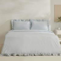 سرویس کاور لحاف دو نفره پنبه کاراجاهوم رافل آبی روشن