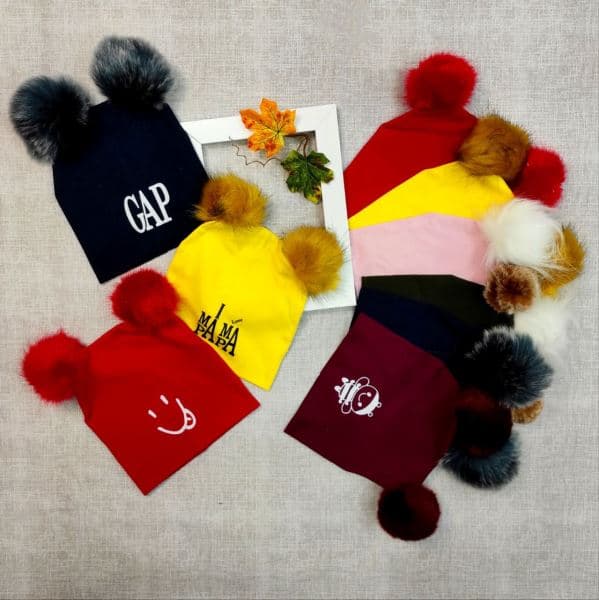 کلاه دو پوم پاییزی