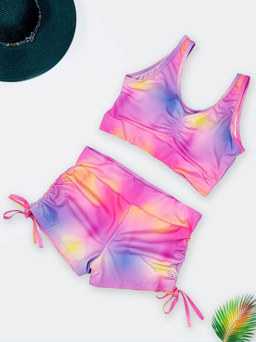 مایو شلوارکی زنانه و نیم تنه مایویی کاپدار شهره ( Shohreh ) شلوارک مایو فاق بلند لیفه ای