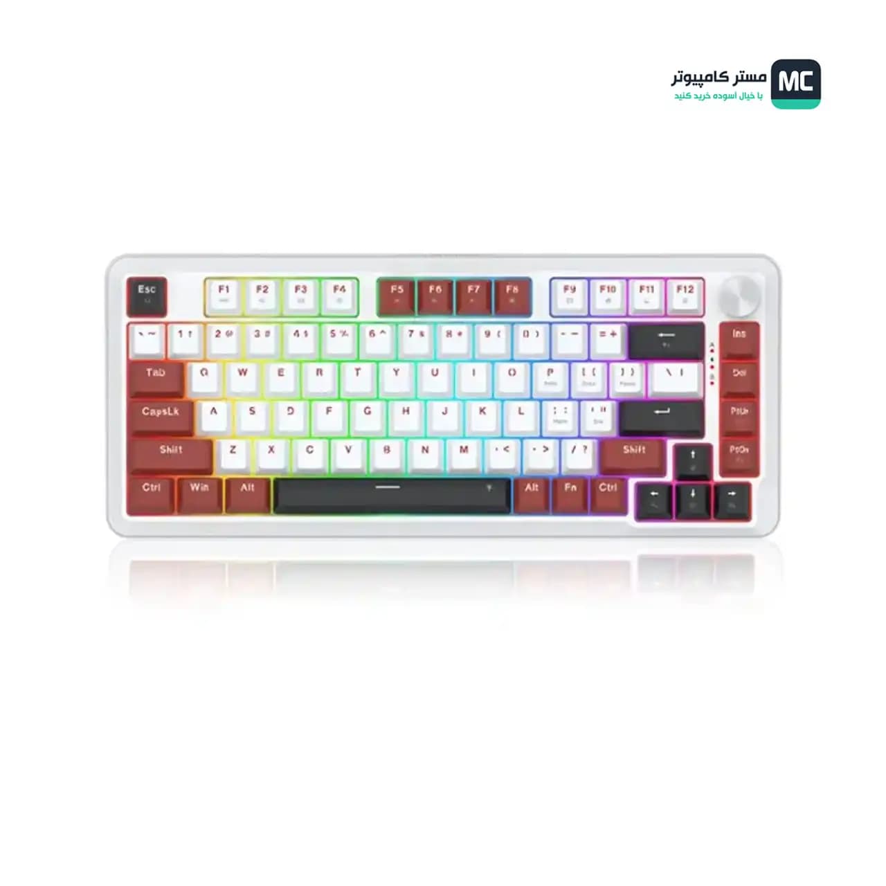 کیبورد Redragon K721 Stormhunter - White Red Black