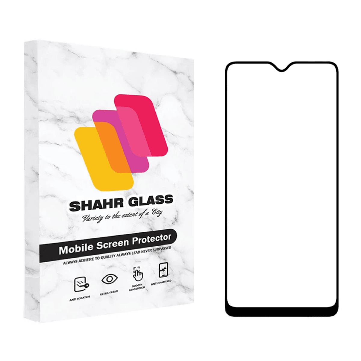 گلس گوشی سامسونگ Galaxy A13 شهر گلس مدل FUL