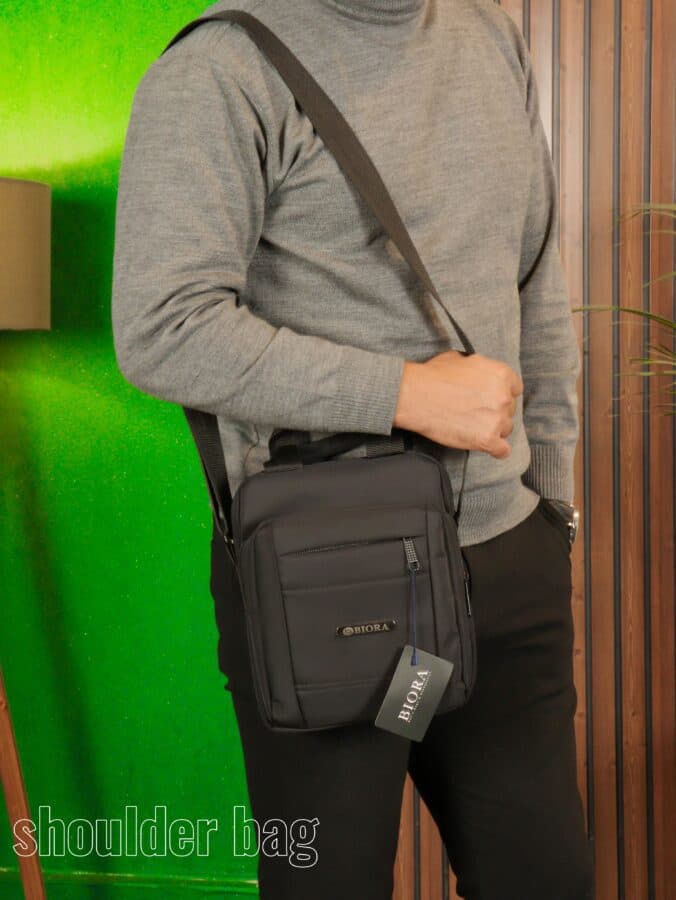 کیف دوشی مردانه متوسط برزنتی بیورا مدل dbb3