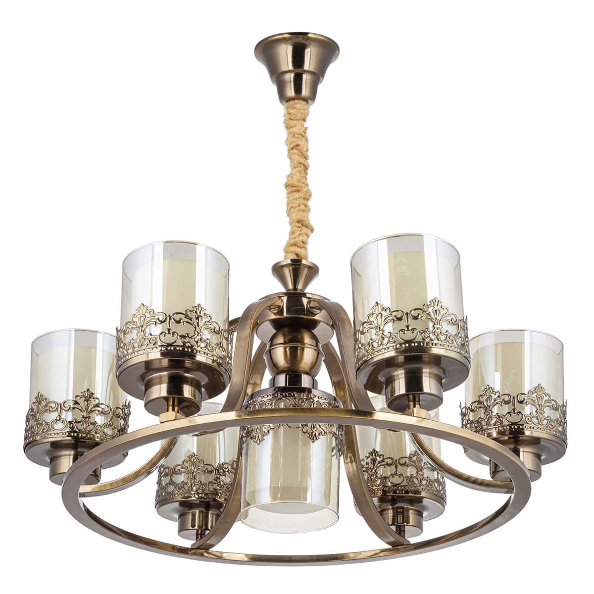 لوستر 7 شعله چشمه نور کد N2663-6+1