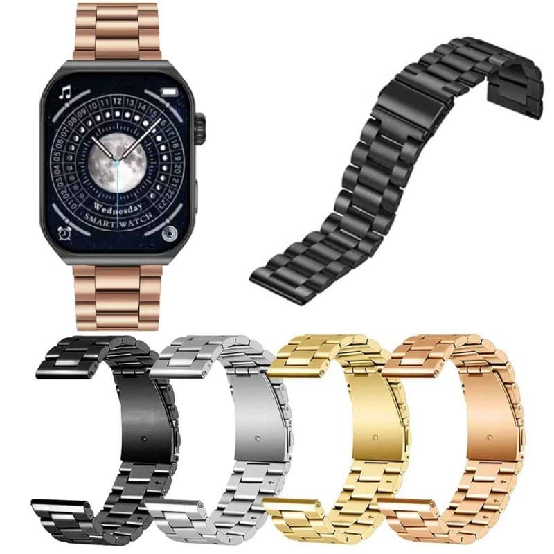 بند استیل طرح رولکس مدل Rolex Band 5Bead مناسب برای ساعت گلوریمی GS1 PRO سایز 22 میلی متر