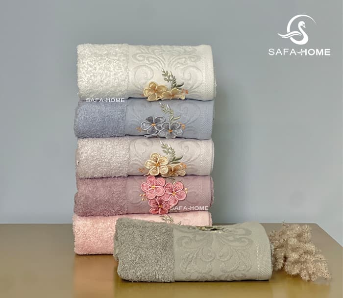 حوله دست و صورت مدل ونتو گل برجسته