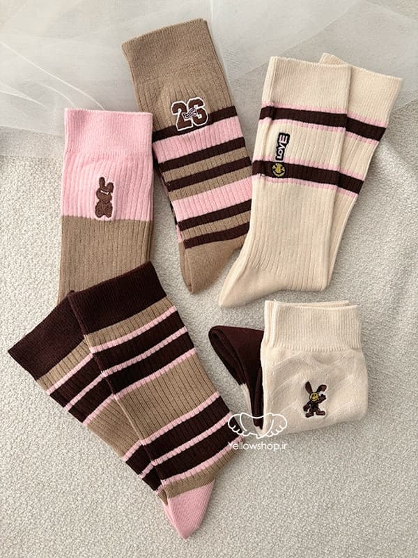 جوراب ساقدار زنانه کبریتی طرحدار کد 33109