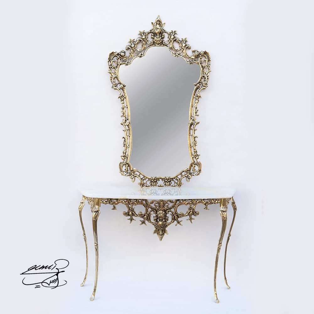 آینه و کنسول برنزی کد 2101