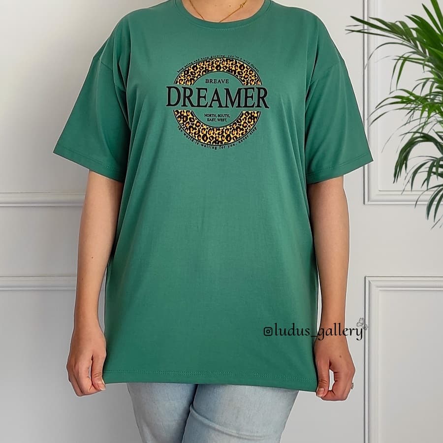 تیشرت باکسی زنانه طرح DREAMER