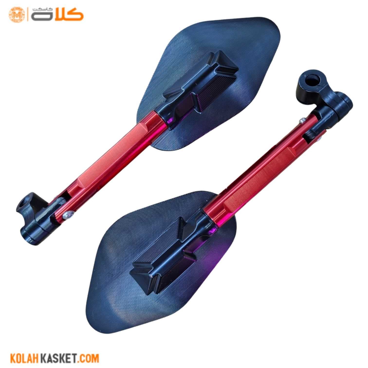 آینه موتور سیکلت CNC قرمز اسپرت | مدل R25