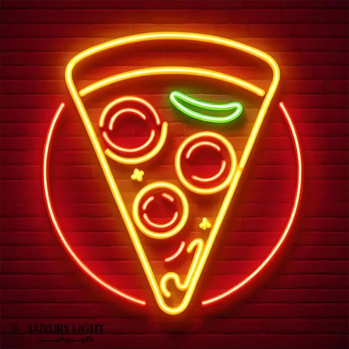 تابلو نئون طرح پیتزا