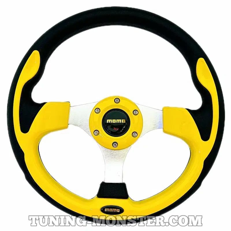 فرمان اسپرت MOMO گرد زرد