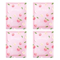 مجموعه 4 عددی ماسک ورقه ای هلو بیوآکوا