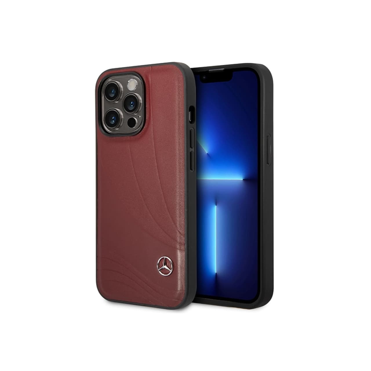 قاب چرمی آیفون 14 پرو طرح مرسدس بنز Mercedes-Benz Leather Case