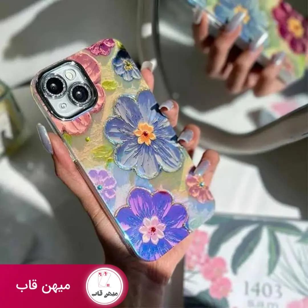 قاب گوشی آیفون آبی بنفش - کد (۲۴۴۳۴)