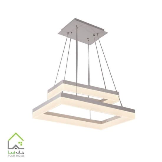 لوسترسقفی مدرن مستطیل دو طبقه ماد ابعاد 4060