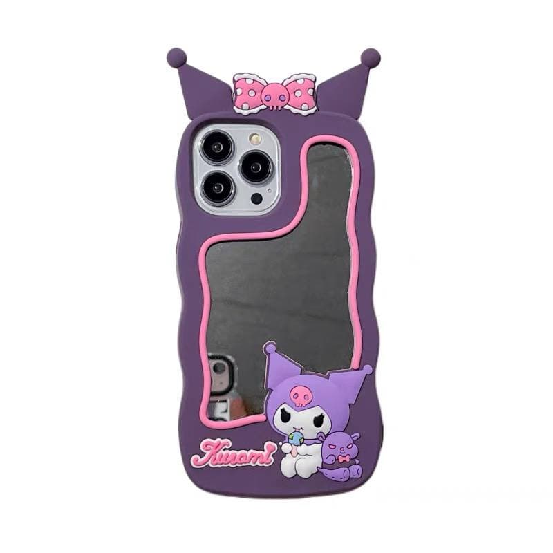 قاب آیفون کرومی آینه ای سیلیکونی عروسکی