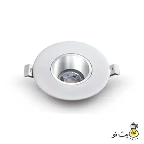 قاب هالوژن عمیق سفید کروم پارس لایت