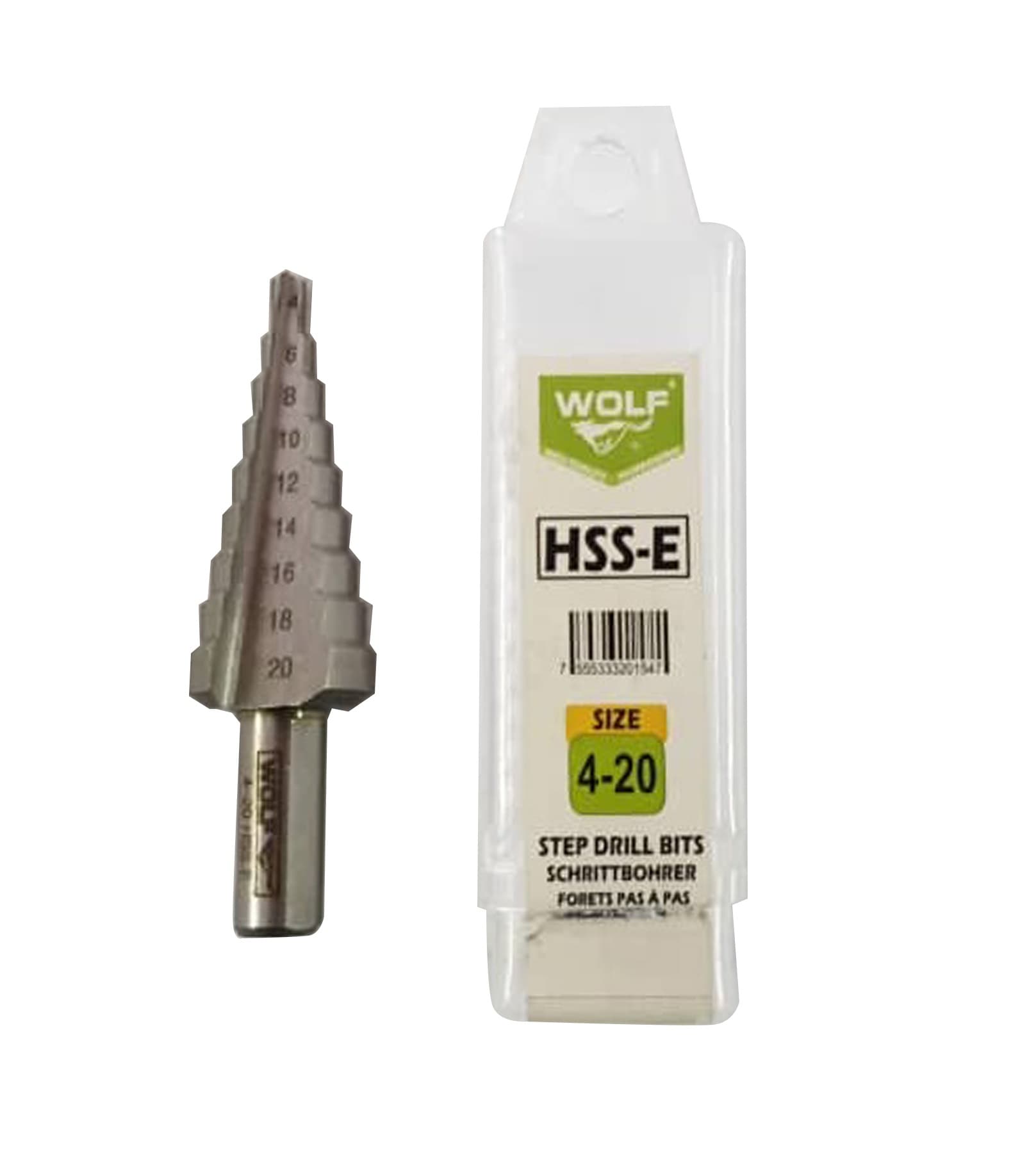 مته کاجی هرمی مخروطی ولف سایز 20-4