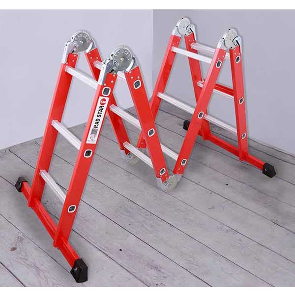 نردبان فراز پله مدل قفل دار 28 پله چهار تکه 8متری