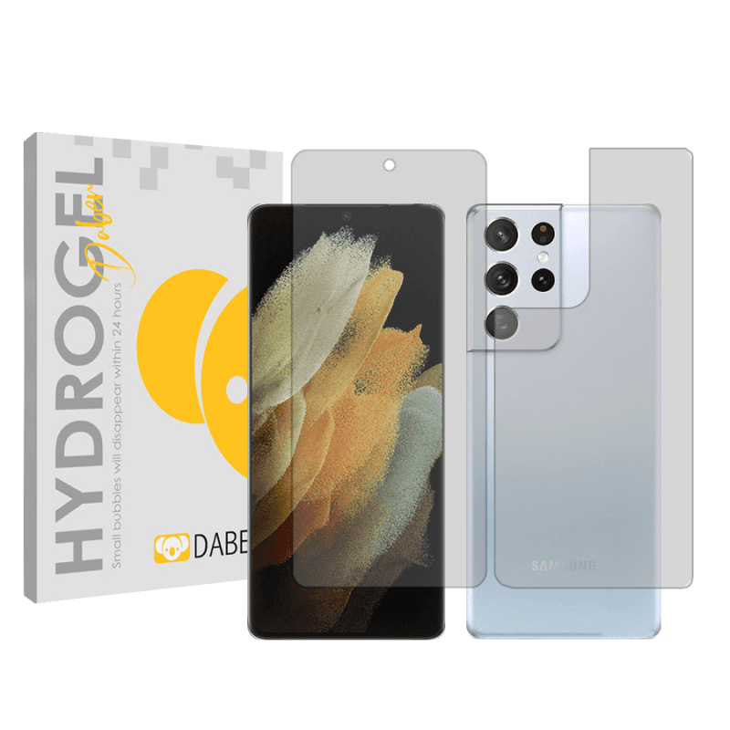 محافظ صفحه نمایش شفاف گوشی سامسونگ Galaxy S21 Ultra 5G دبن مدل Tough به همراه محافظ پشت گوشی