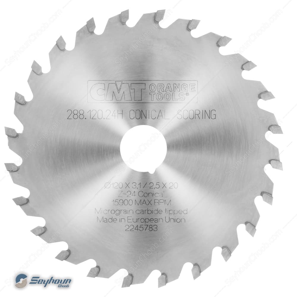 تیغ اره الماسه خط زن یک تکه قطر 12 سانتی متر 24 دندانه CMT مدل 288.121.24H