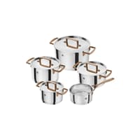 سرویس قابلمه استیل 9 پارچه زویلینگ Bellasera رزگلد