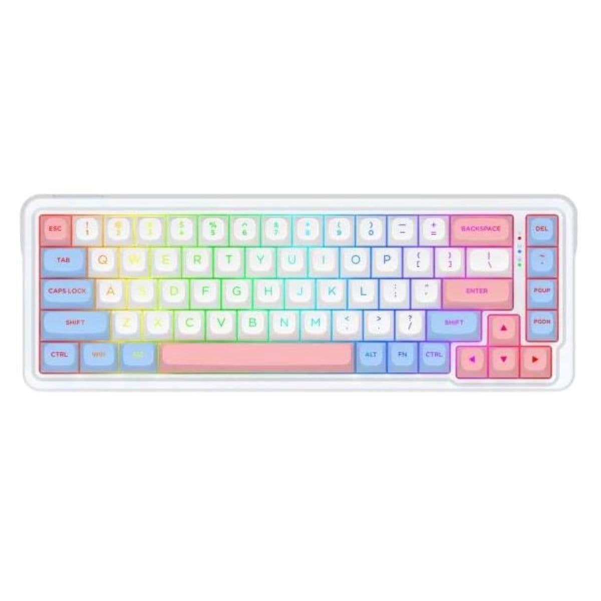 کیبورد Redragon K709 Nova Pro - White Blue Pink