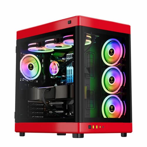 کیس کامپیوتر گیم دیاس مدل Neso P1 رنگ مشکی قرمز