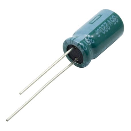 خازن الکترولیتی امپدانس پایین 220uF / 35V تایوانی مارک TAICON سری PW طول عمر 5000Hrs