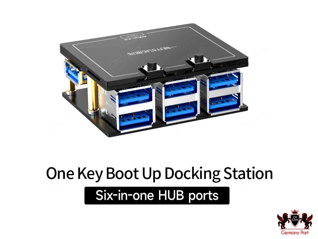 ماژول افزایش USB یک به شش مخصوص منبع تغذیه های هوشمند ONE KEY BOOT UP DOCKING STATION AIXUN