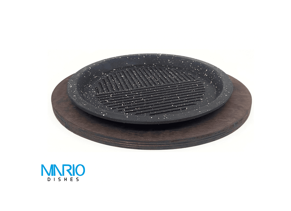 ظرف چدن و رست گرد ساده