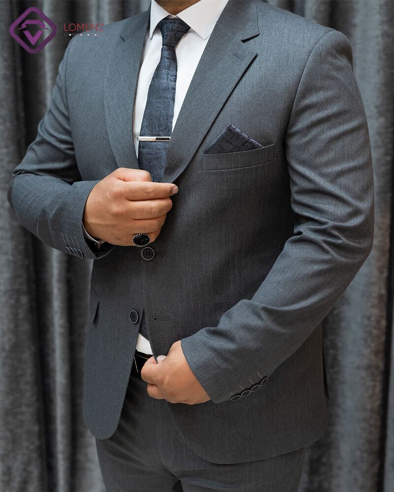 کت شلوار دیپلمات اشکی کوکما کد 002