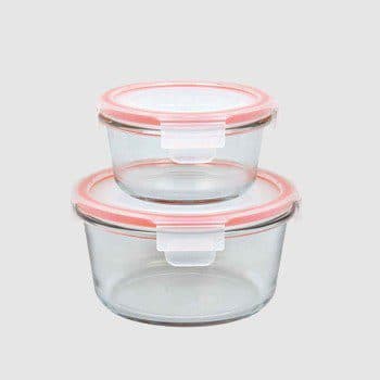 ظرف غذا فریزری شیشه ای دو پارچه گرد یونیک کد 2826 (خارجی دریجه 1)