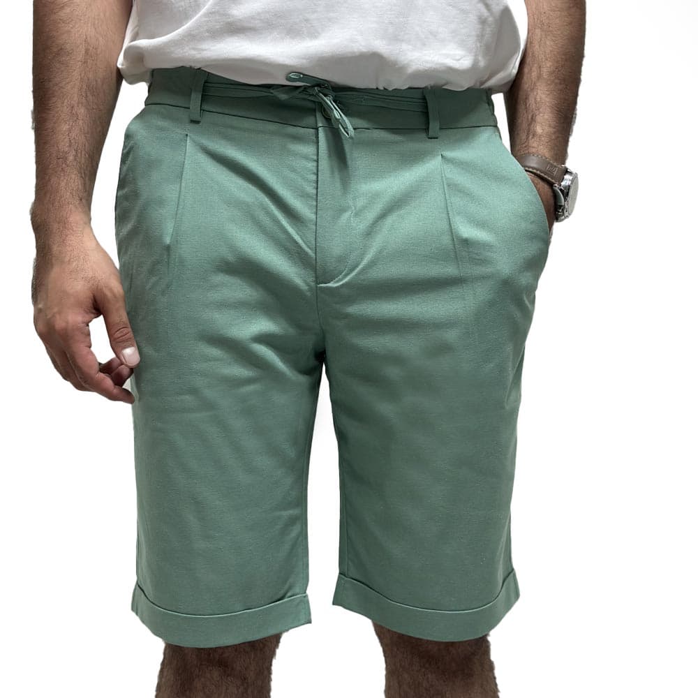 شلوارک لینن پیله دار بغل کشی DOTTIMAN