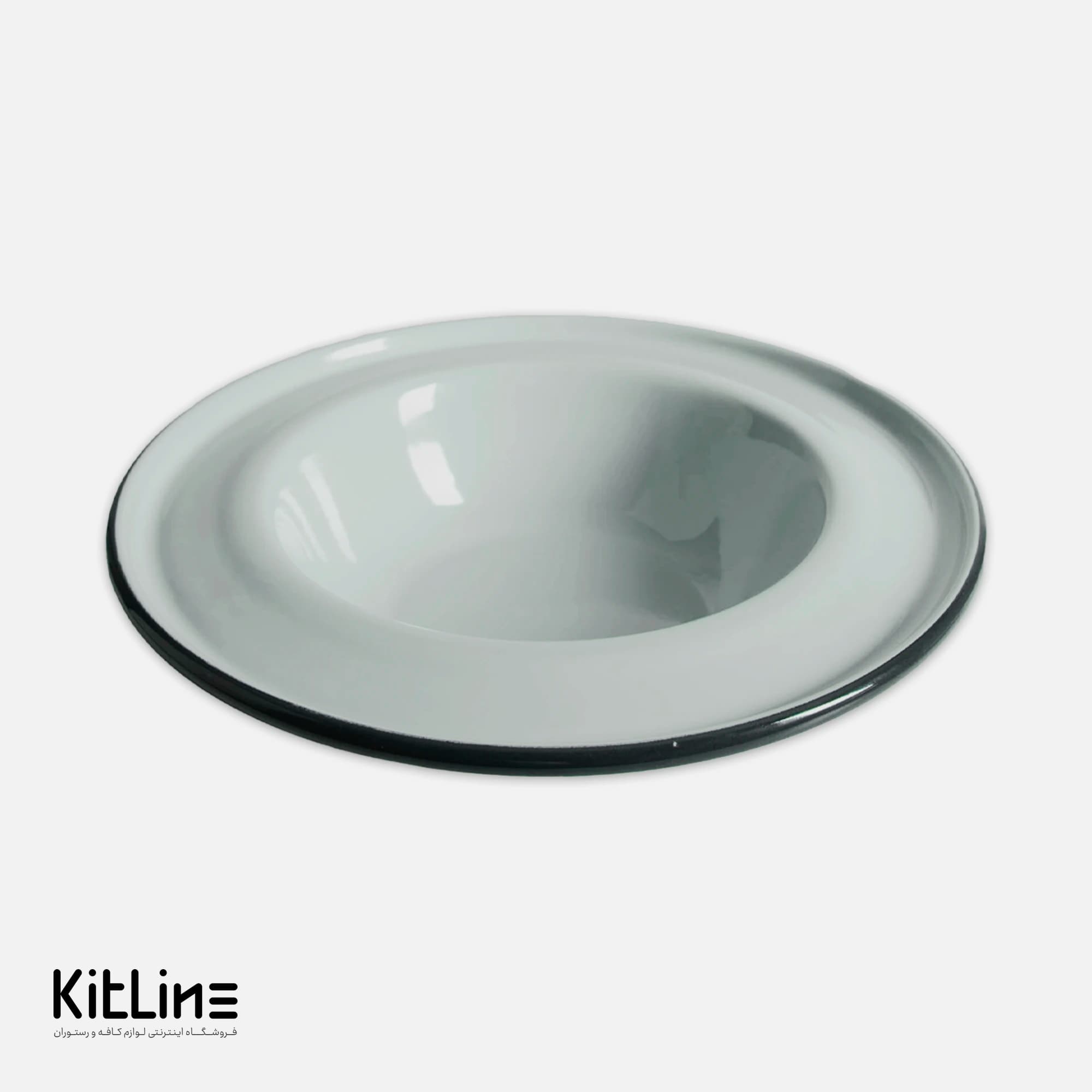 ظرف پاستا خوری لعابی ۲۵ سانتیمتری طوسی بنشاد