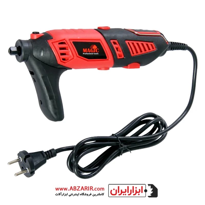 کیت فرز انگشتی به همراه کیف لوازم و شلنگ خرطومی مجیک مدل DM-170C