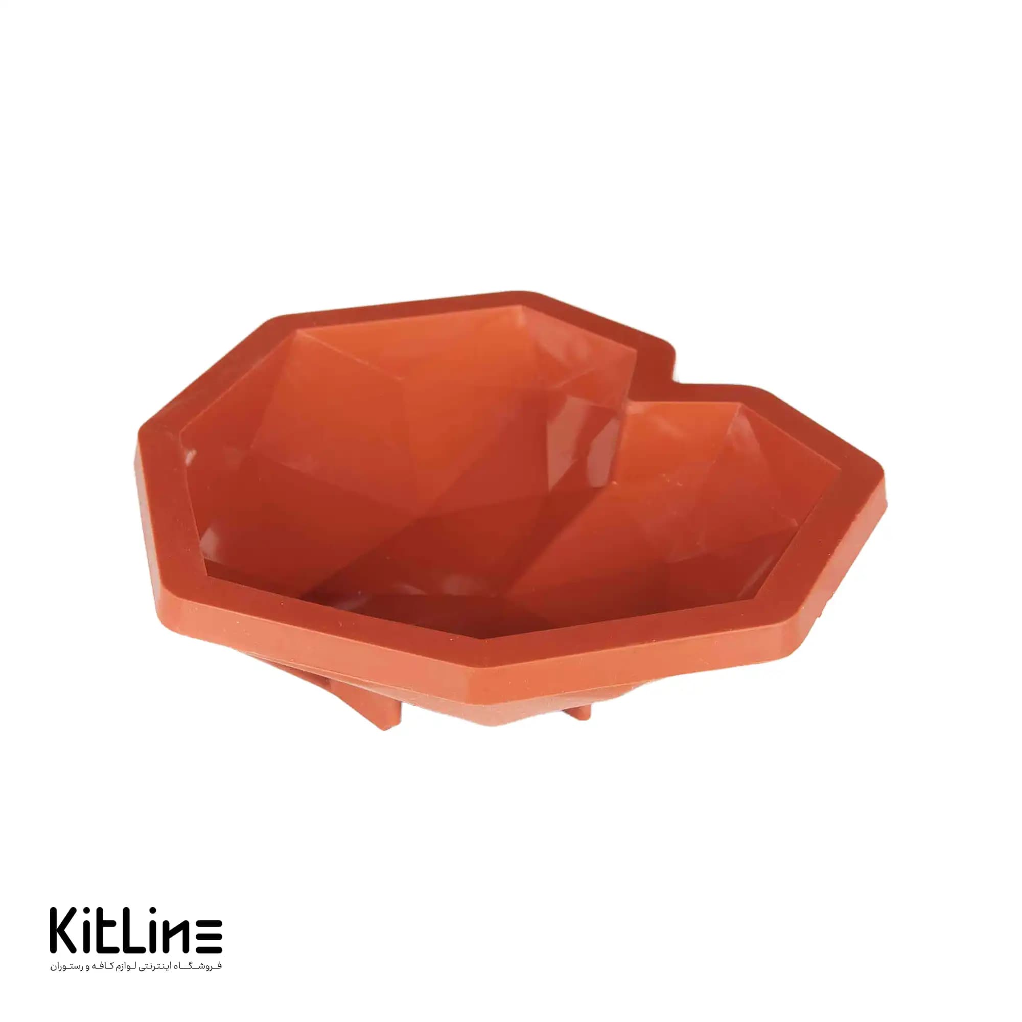 قالب دسر طرح قلب اوریگامی ۱۸.۵×۲۲ سانتیمتری سیلیکونی