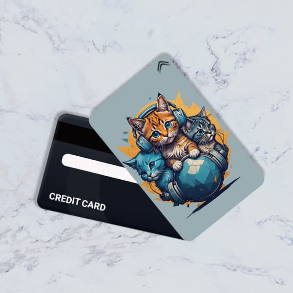 استیکر کارت بانکی مدل فانتزی گربه کد CAD110-K