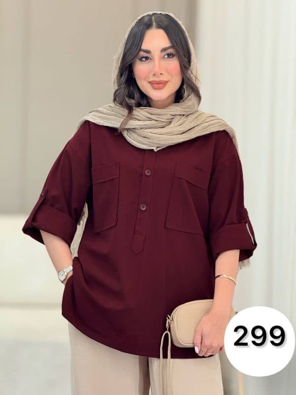 مانتو سه دکمه زنانه مدل مهشید