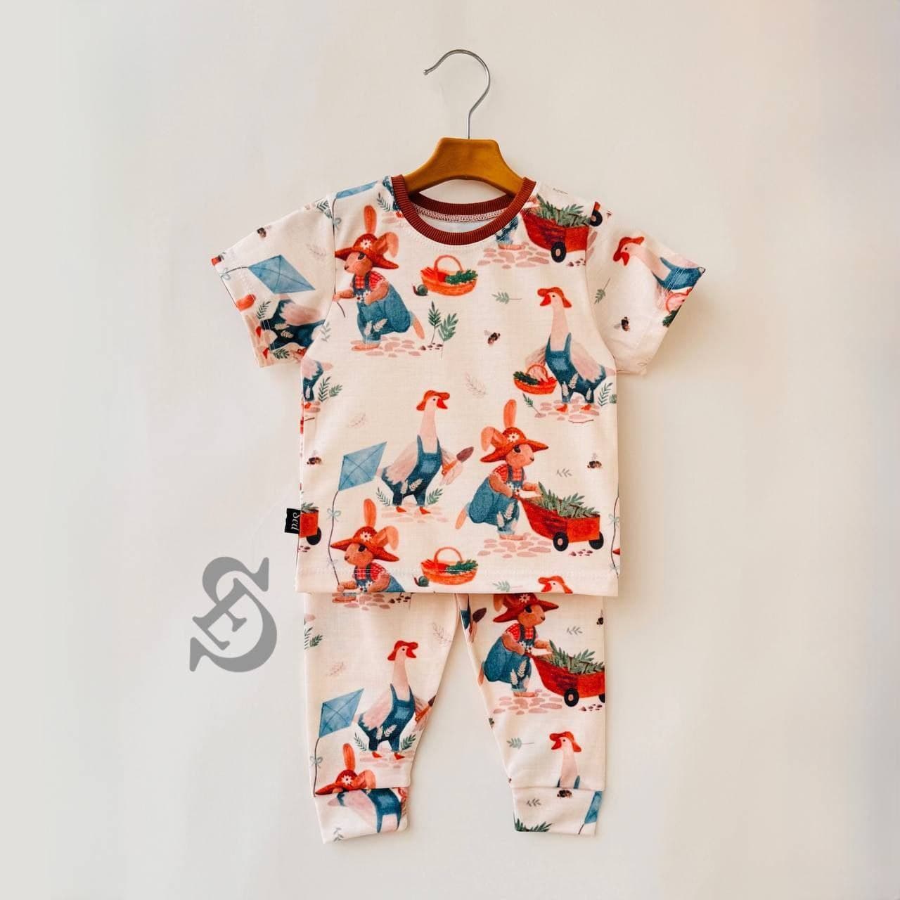 ست راحتی بچگانه پنبه طرح اردک و خرگوش