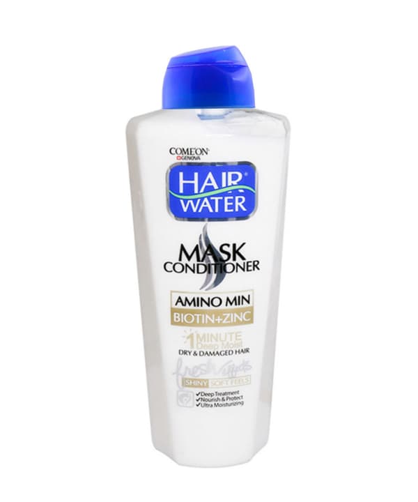 ماسک مو نرم کننده کامان مدل هیر واتر حاوی بیوتین و زینک 400ml